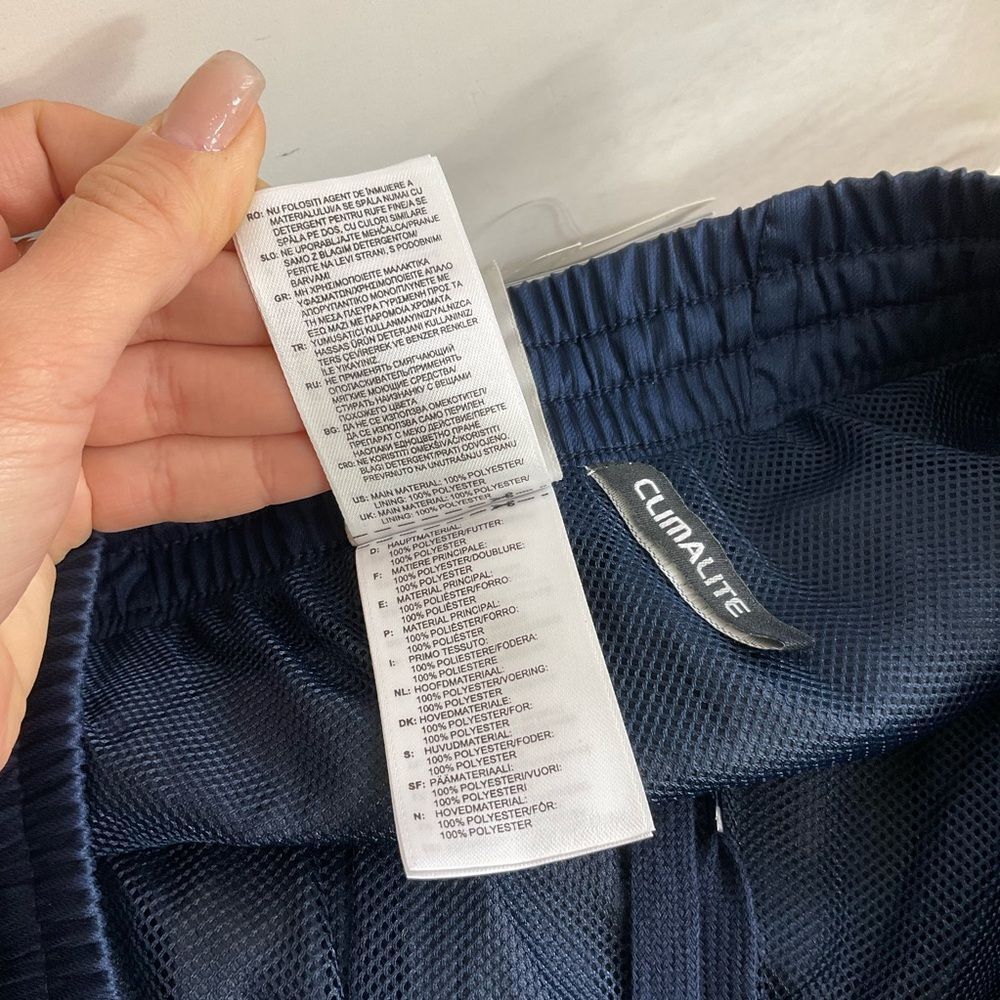 NEW Adidas Men’s Climalite Pant Revo Remix Navy Blue Red Stripes Track Pants L - Picture 9 of 14